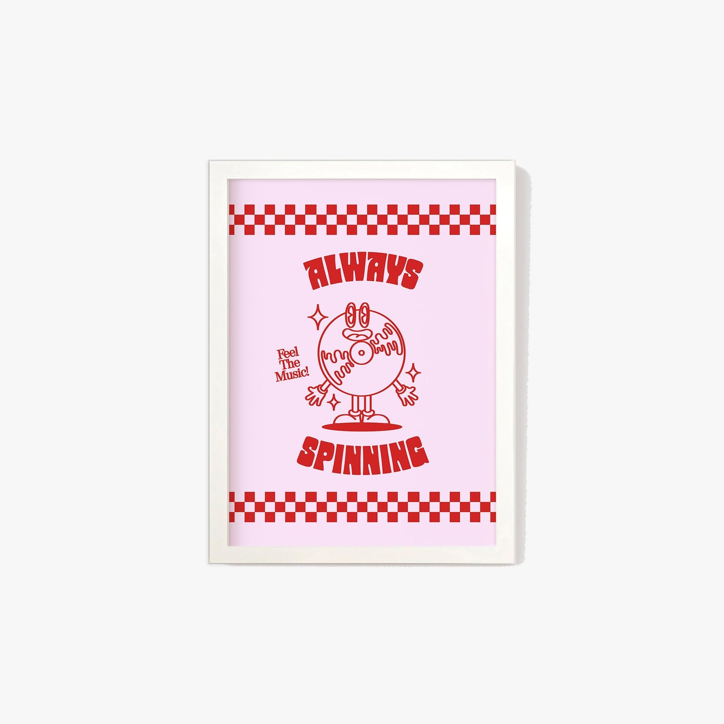 Retro Always Spinning Music Print