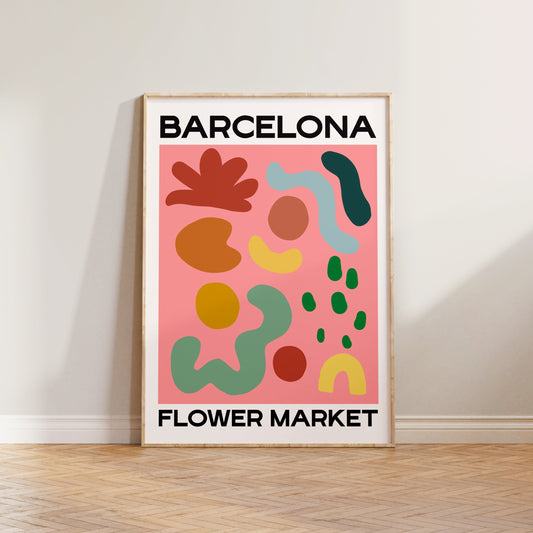 Flower Market Barcelona Print #2