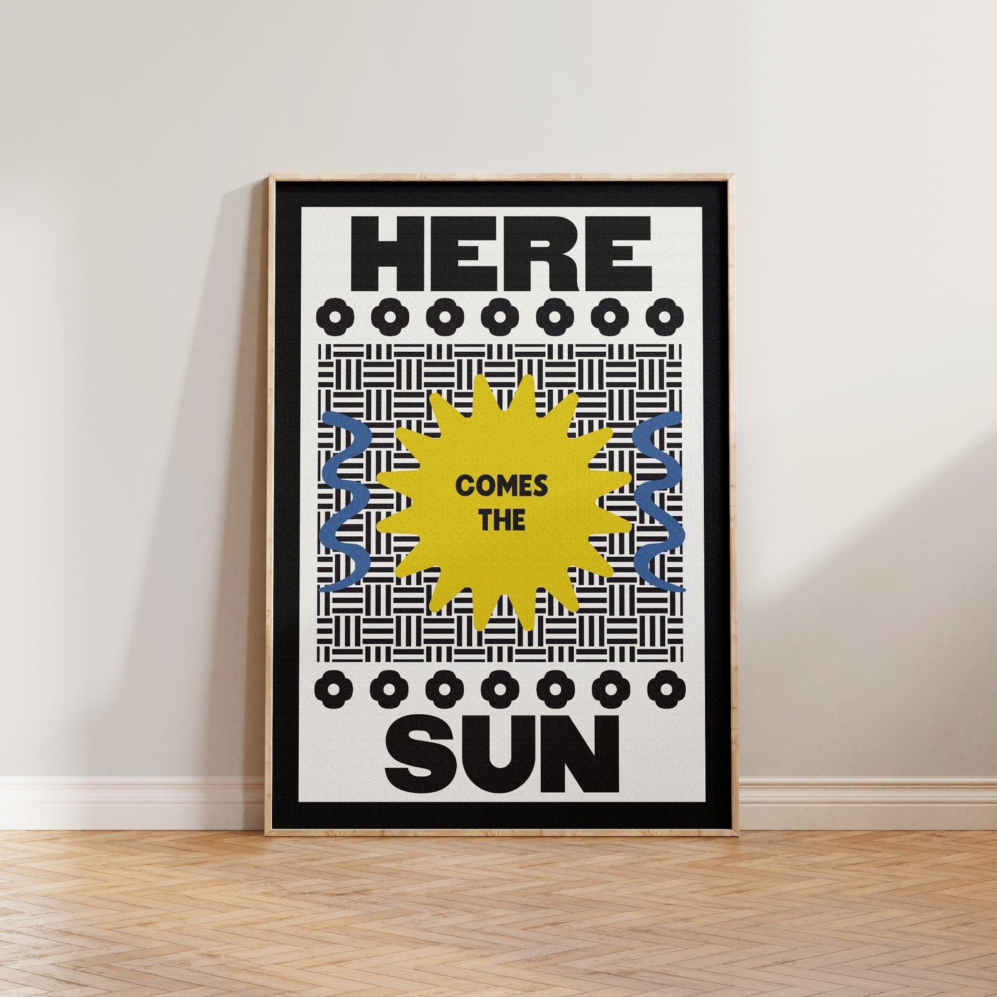 Retro Here Comes The Sun Print