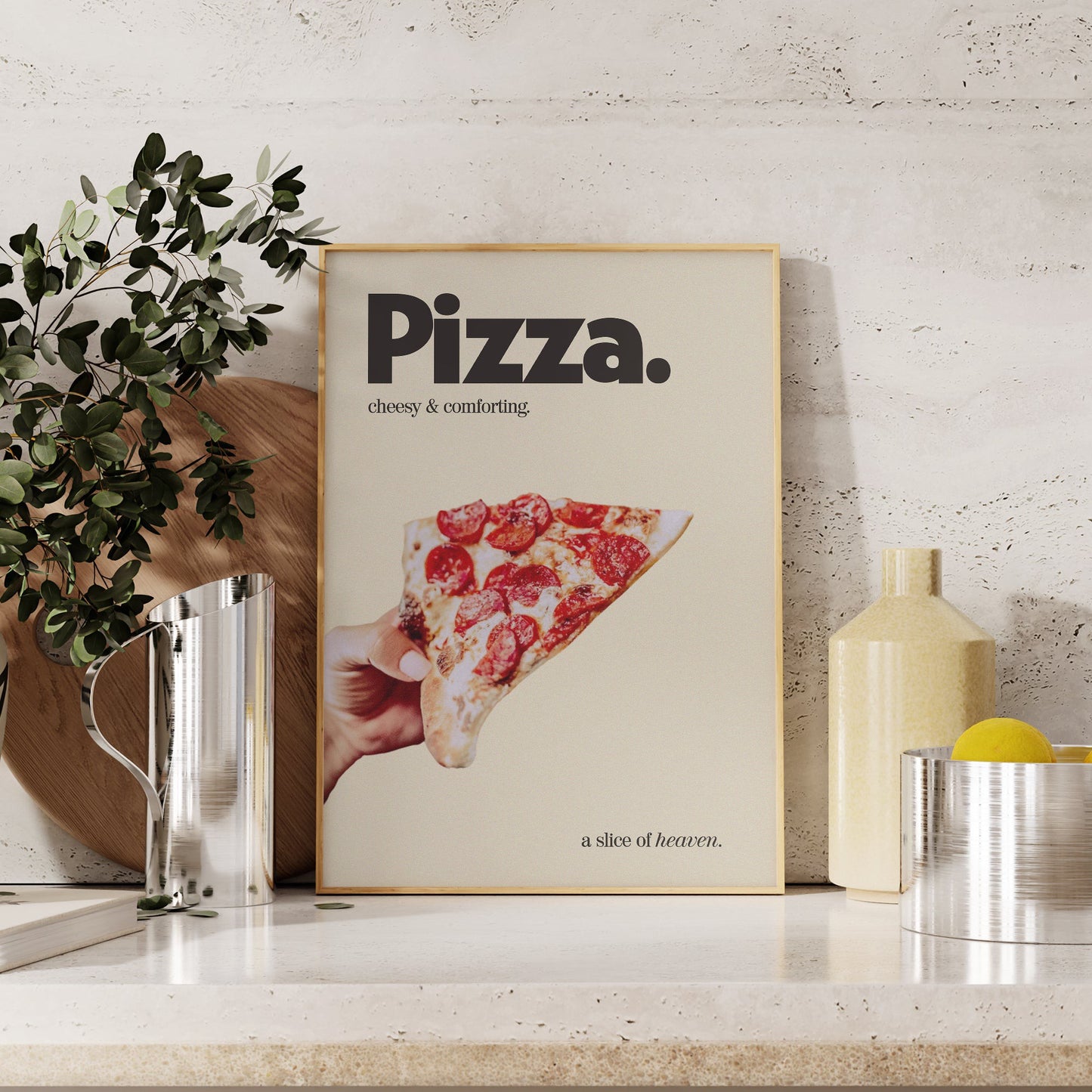 Retro Pizza Kitchen Print