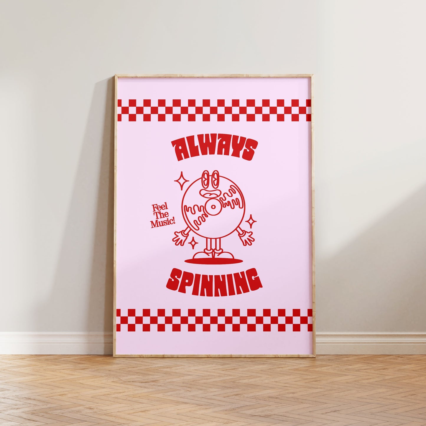 Retro Always Spinning Music Print