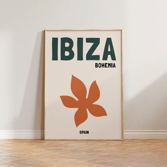 Ibiza Bohemia Beige Travel Print