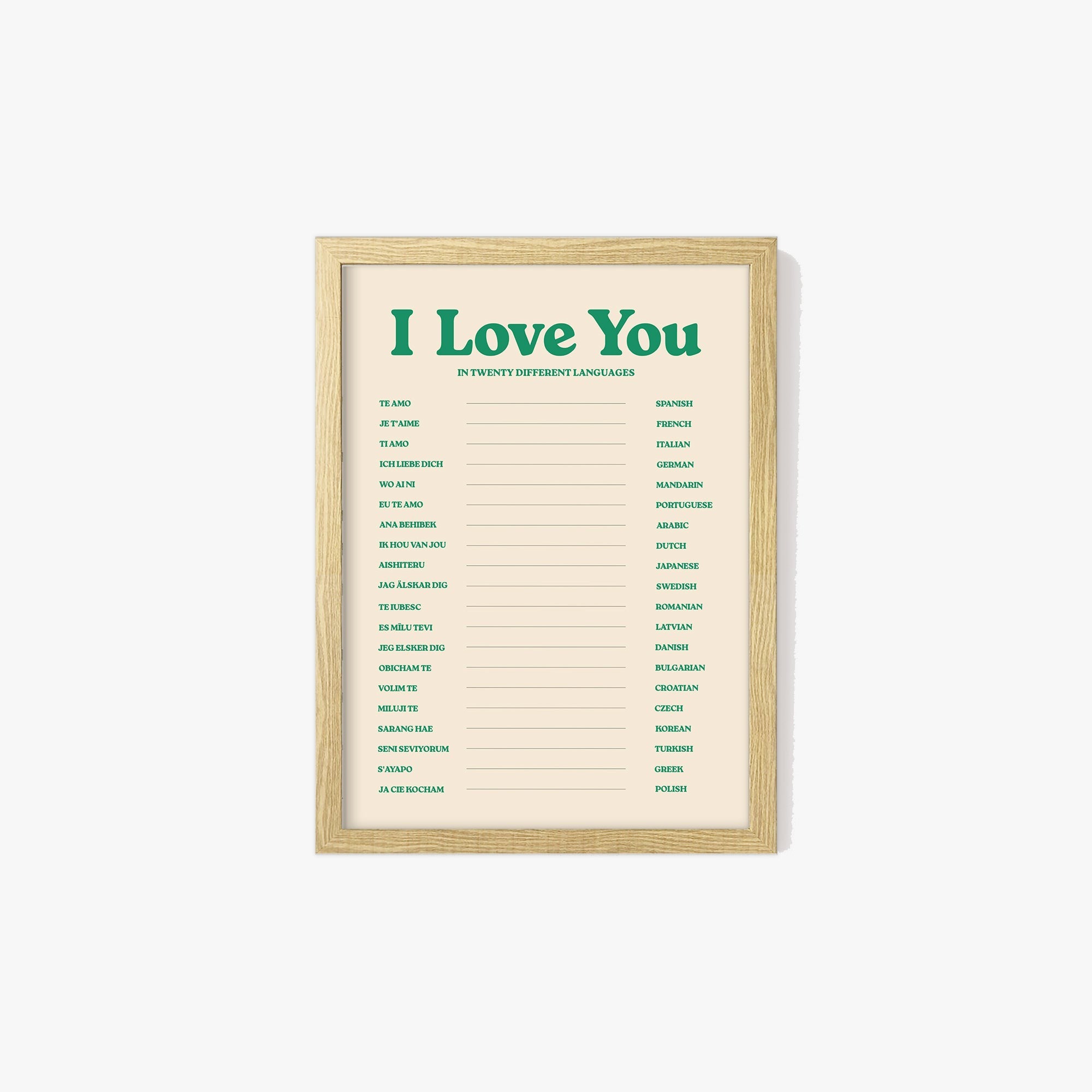 I Love You Retro Print – Lune Club