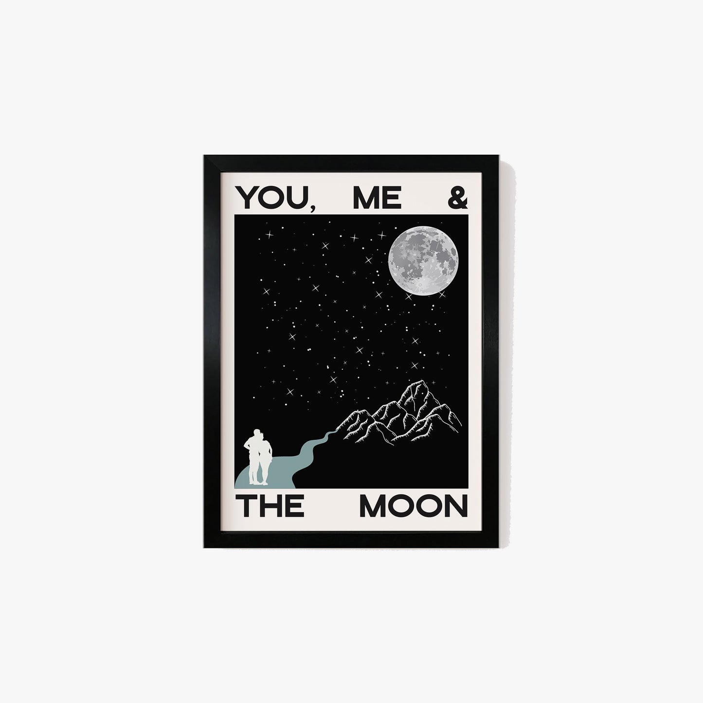 You, Me & The Moon Print