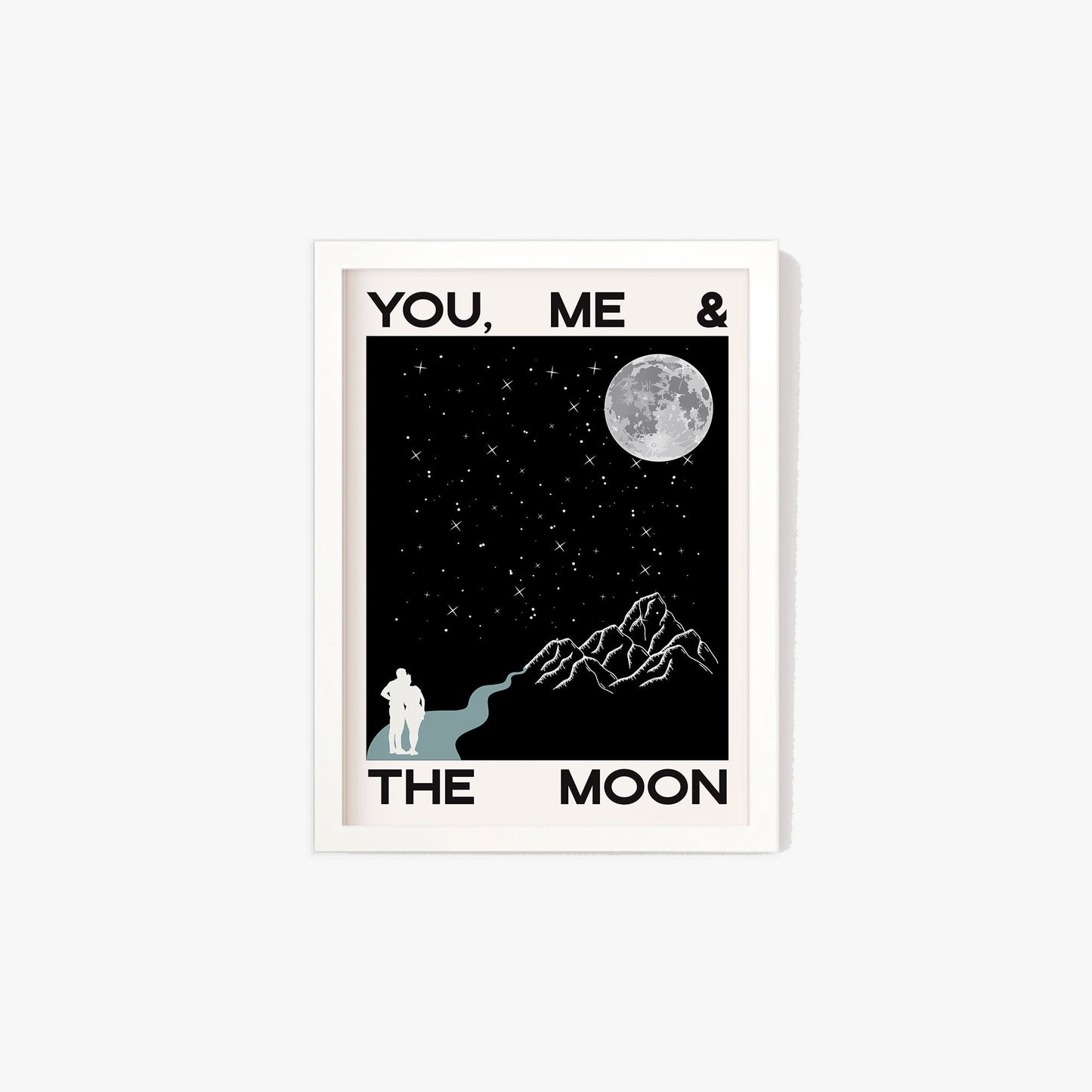 You, Me & The Moon Print