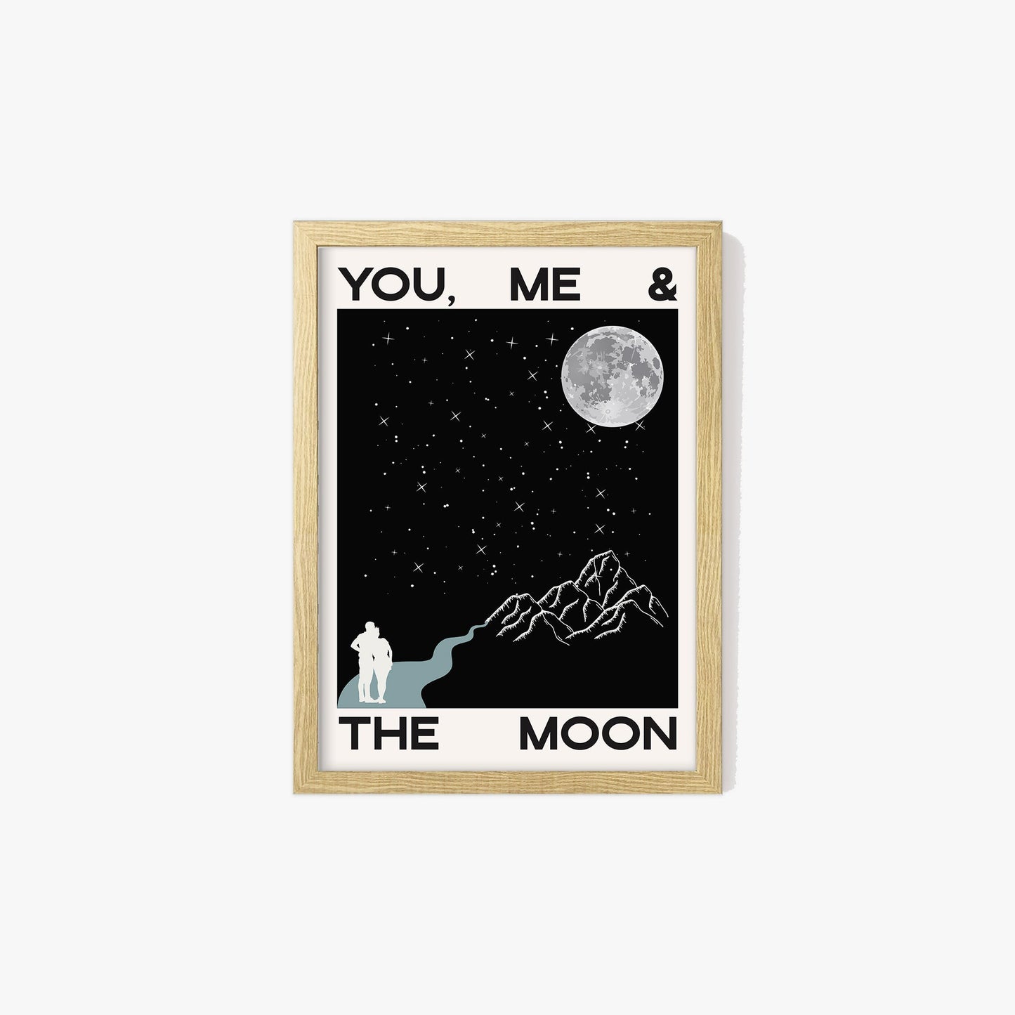 You, Me & The Moon Print