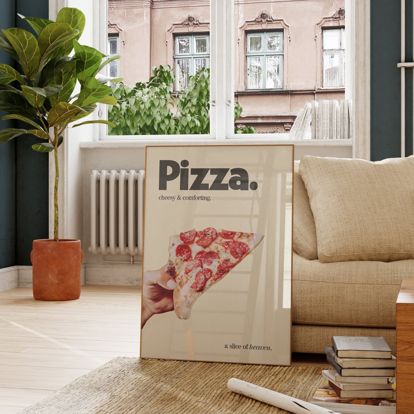 Retro Pizza Kitchen Print