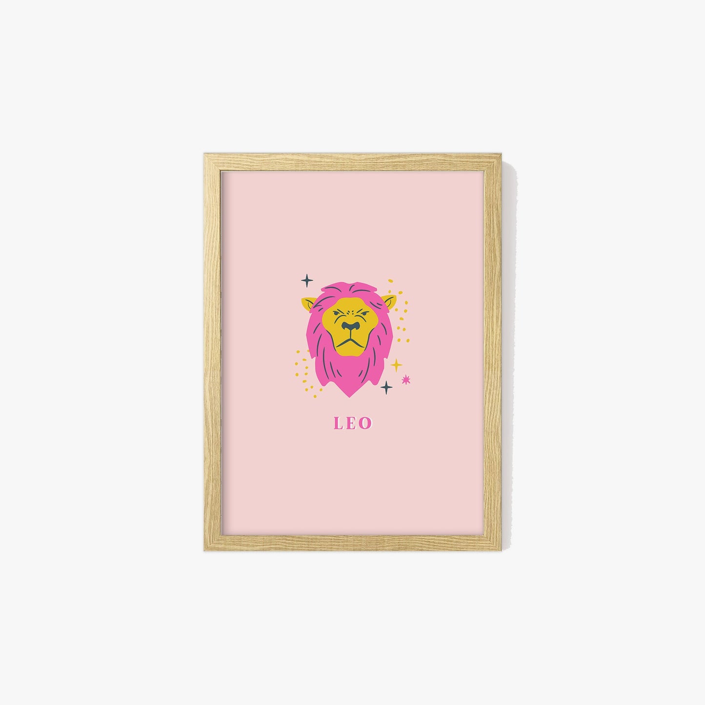 Leo Pink Print