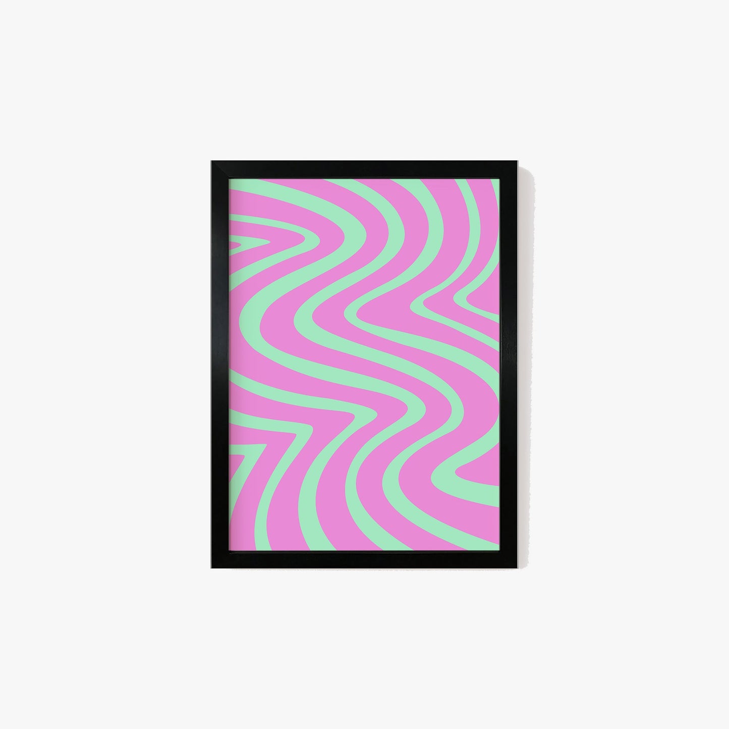 Abstract Wavy Pattern Pink Print