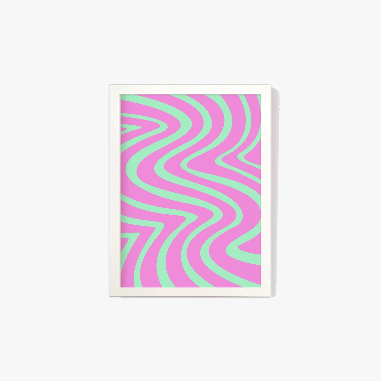 Abstract Wavy Pattern Pink Print