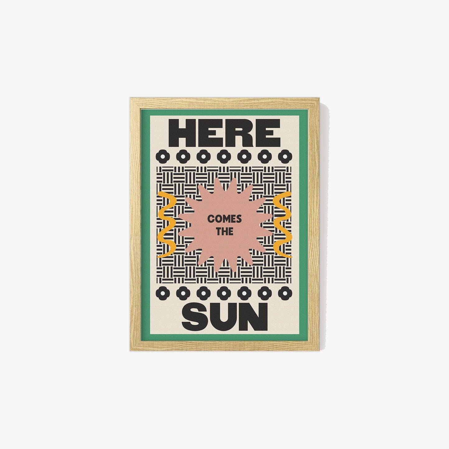 Retro Here Comes The Sun Print