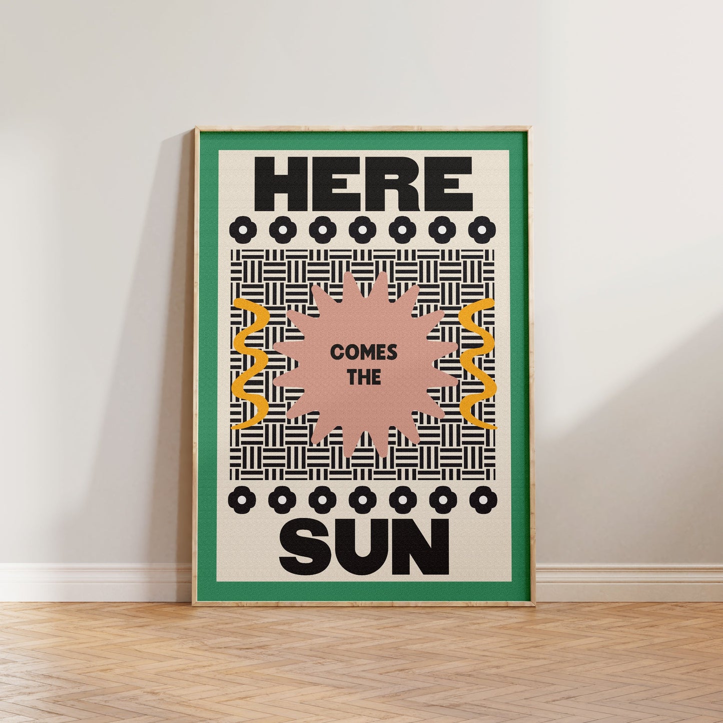 Retro Here Comes The Sun Print