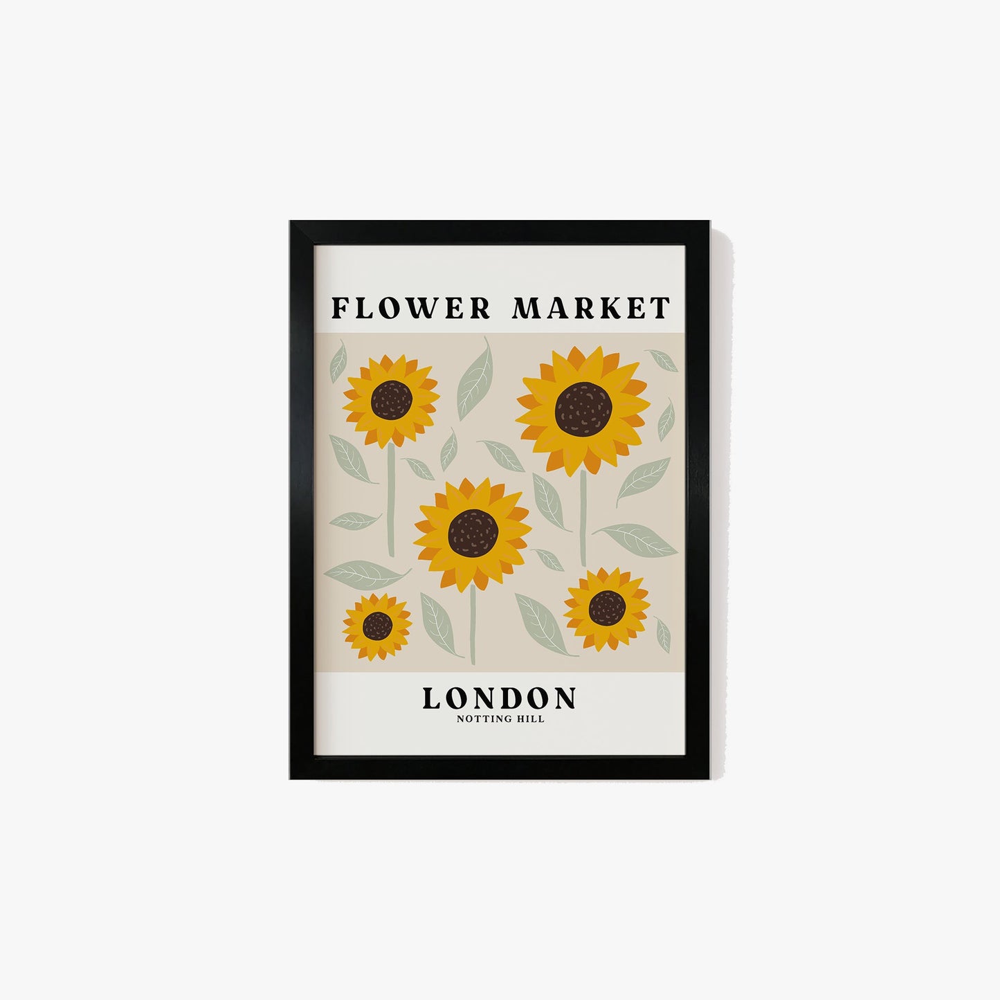 Flower Market Sunflower London Print