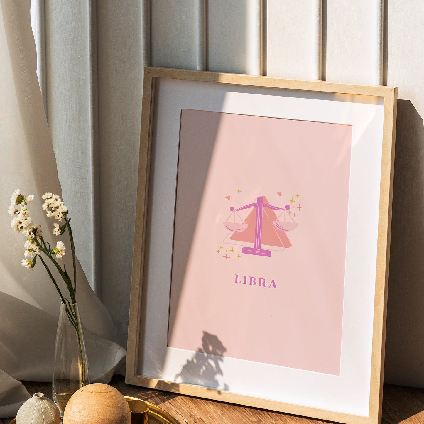 Libra Pink Print