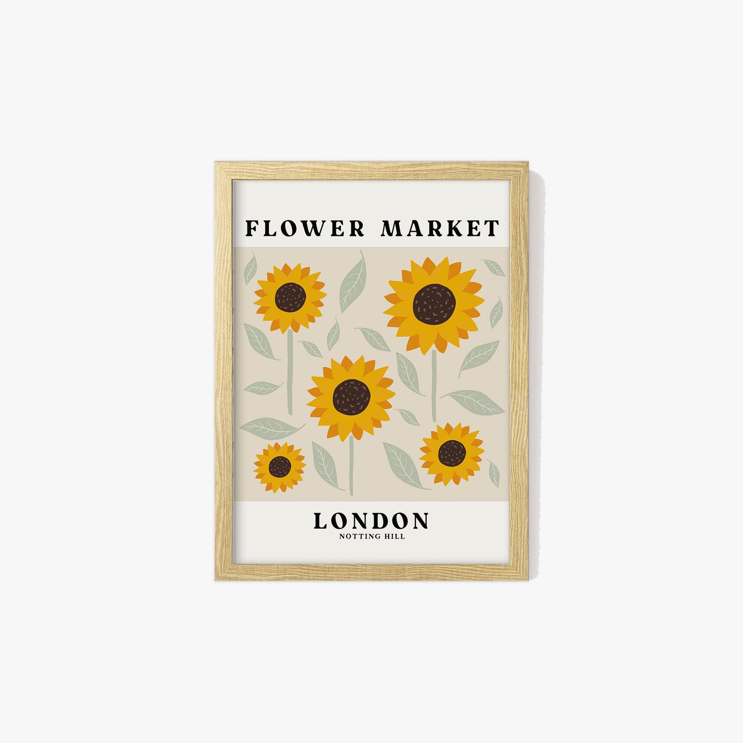 Flower Market Sunflower London Print