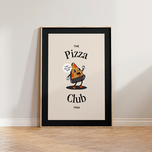 Retro Pizza Club Print