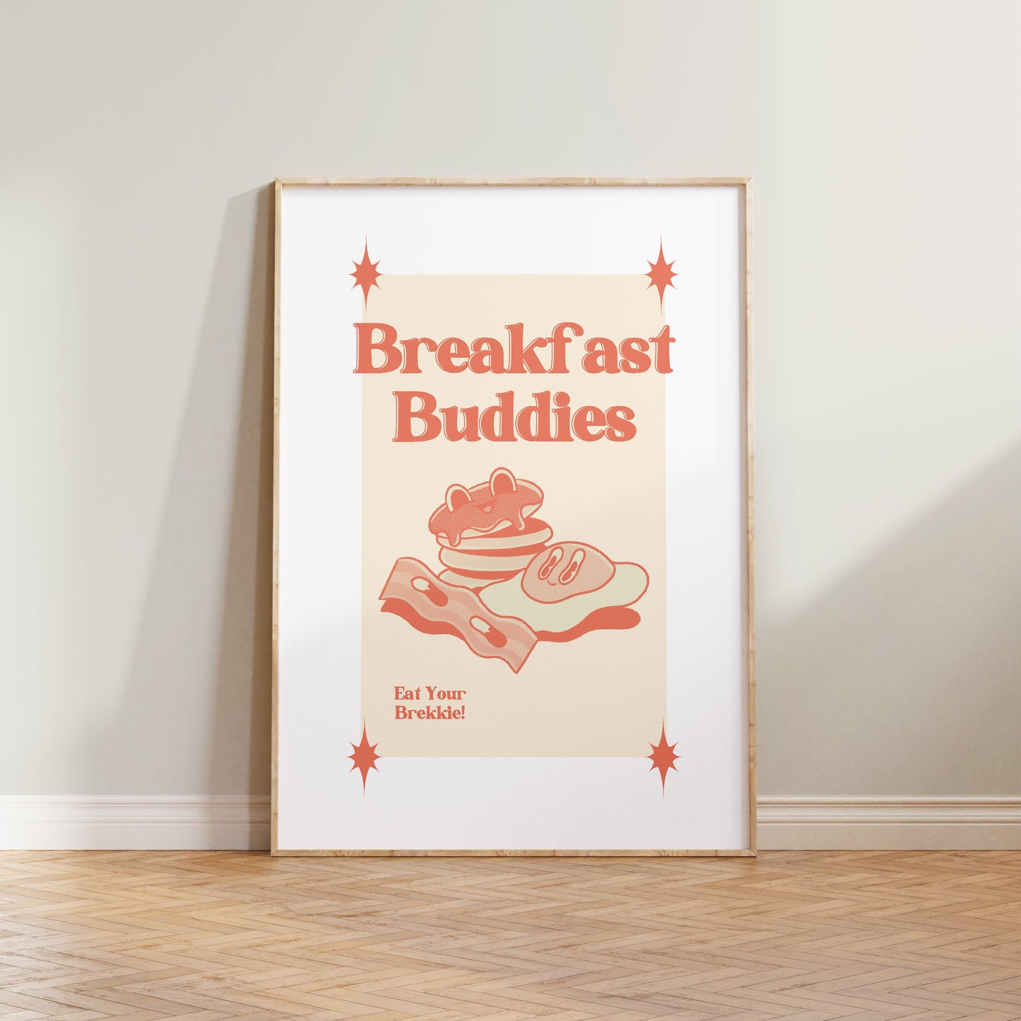 Retro Breakfast Buddies Print