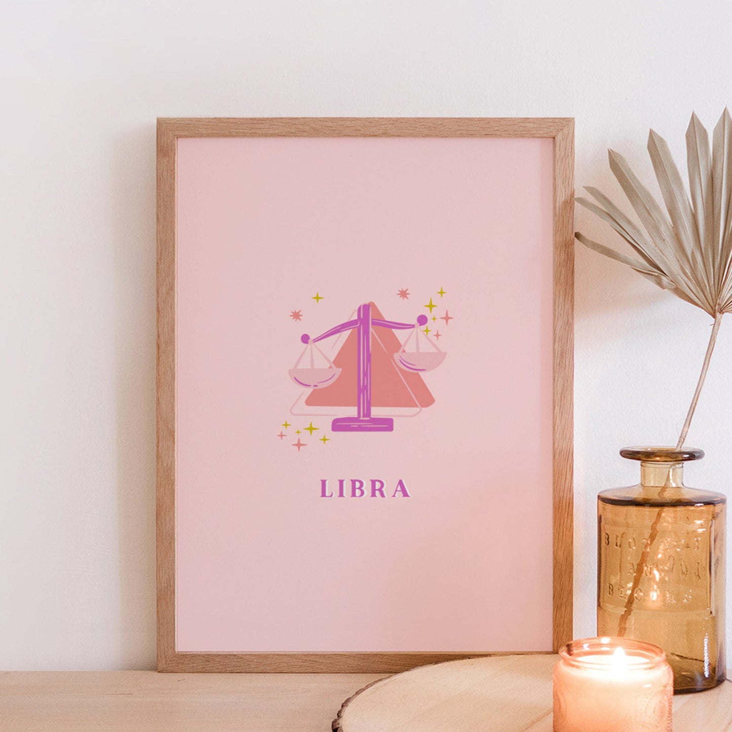 Libra Pink Print