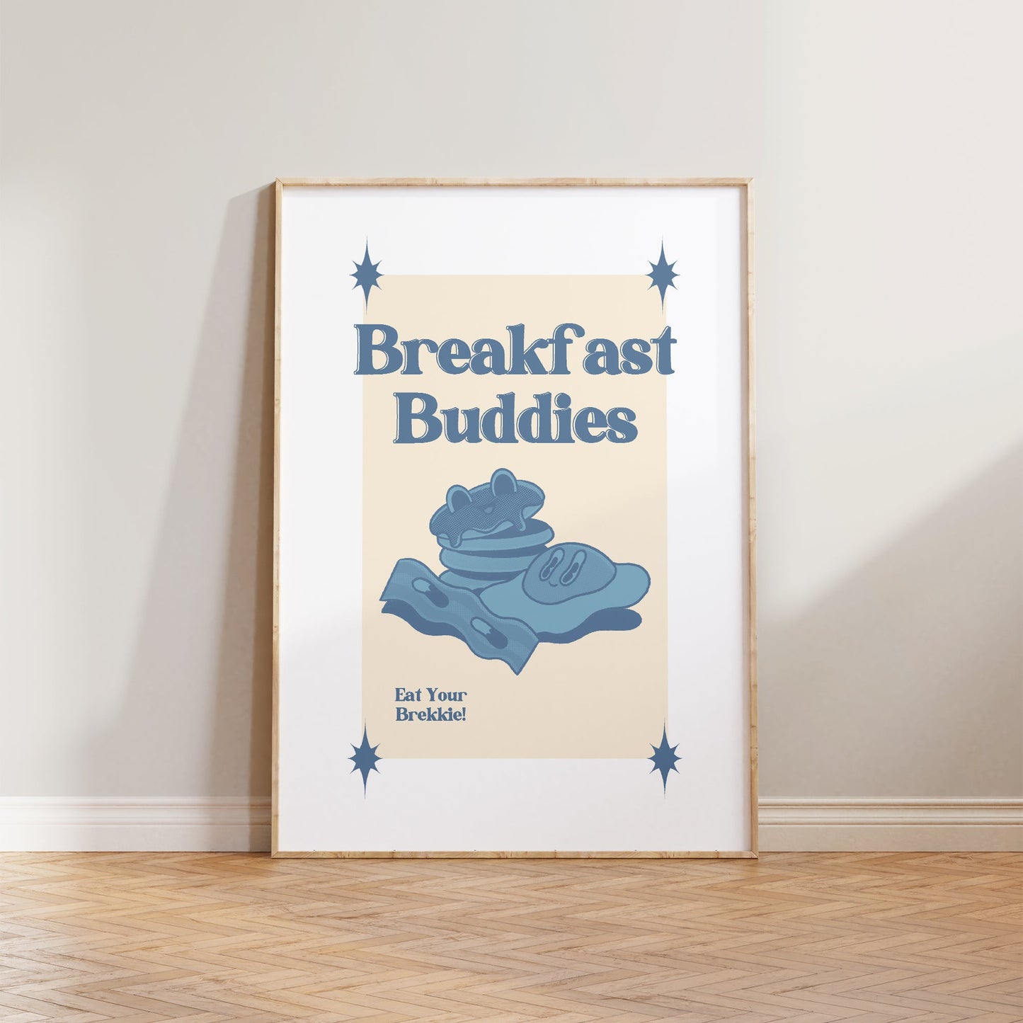 Retro Breakfast Buddies Print