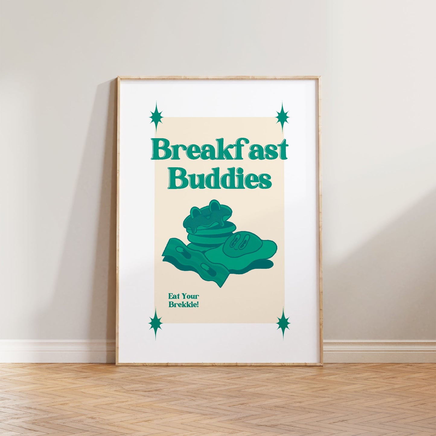 Retro Breakfast Buddies Print