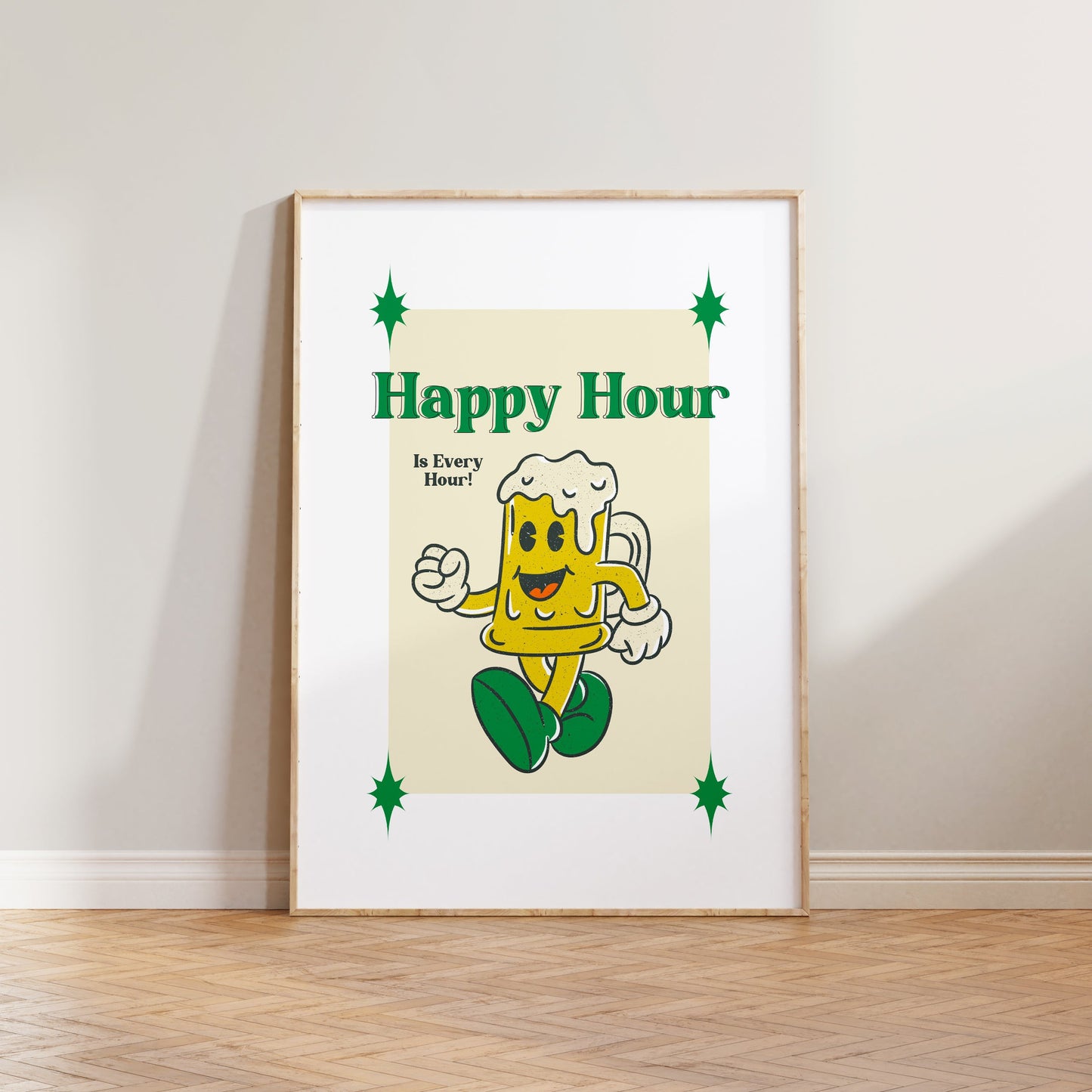 Retro Happy Hour Print