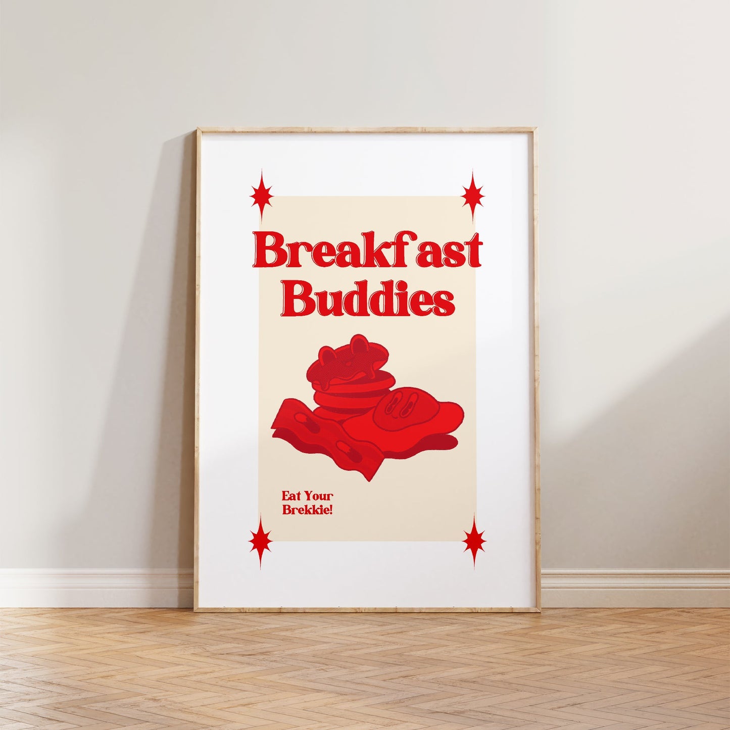 Retro Breakfast Buddies Print