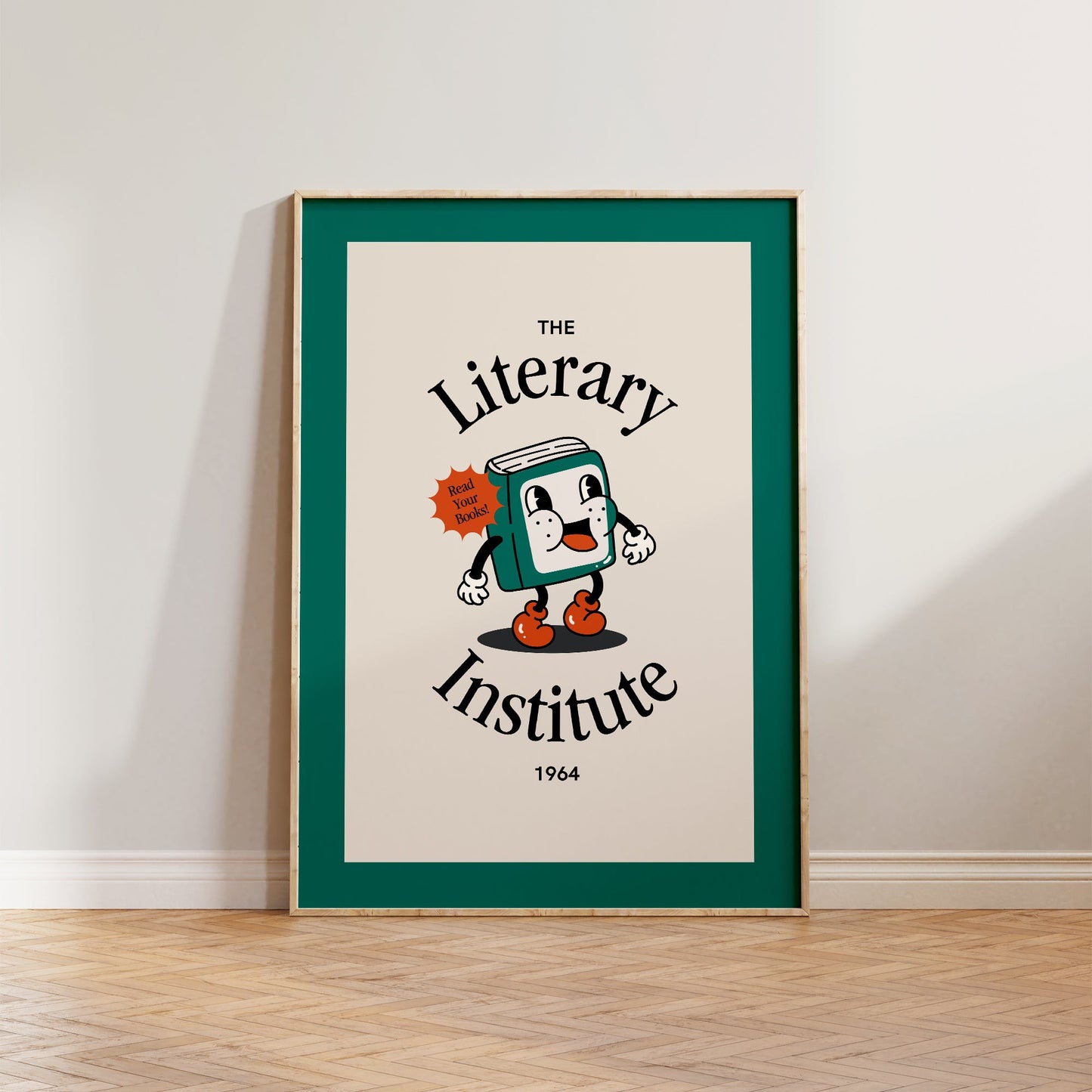 Retro The Literary Institute Print