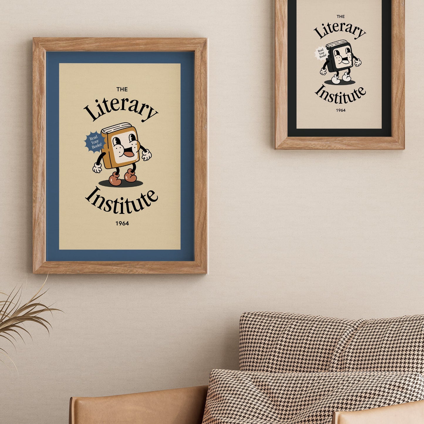 Retro The Literary Institute Print