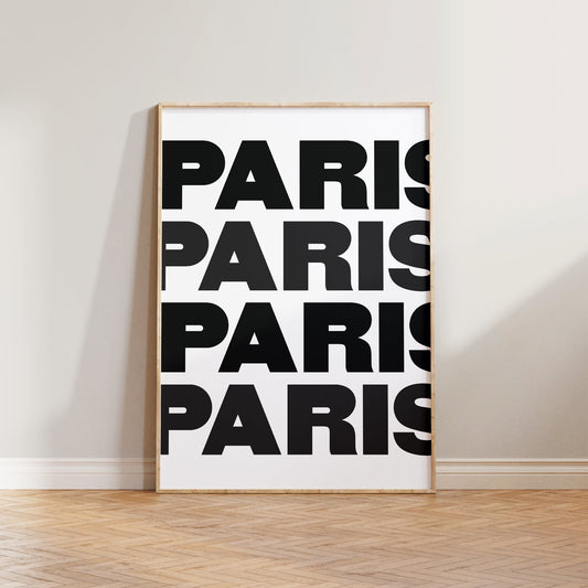 Colourful Paris Travel Print