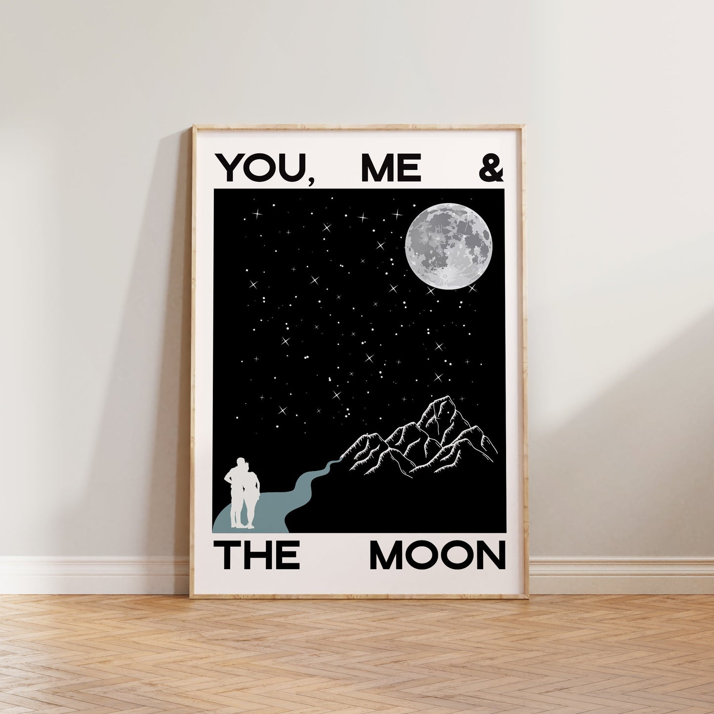 You, Me & The Moon Print