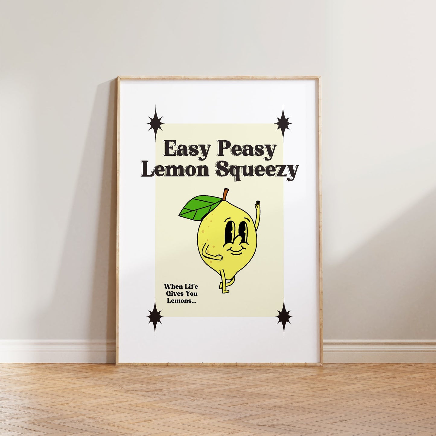 Retro Easy Peasy Lemon Squeezy Print