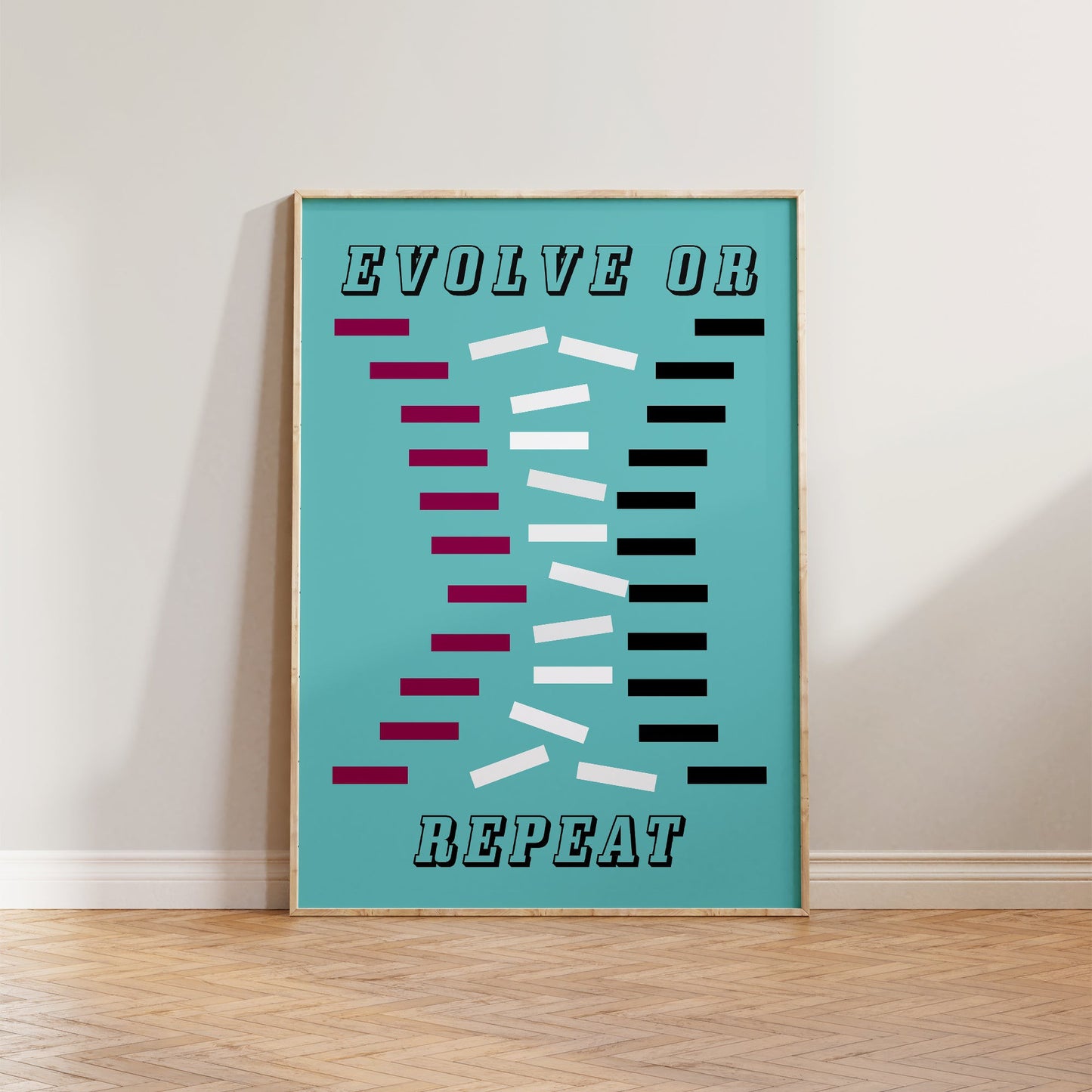 Retro Evolve Or Repeat Print