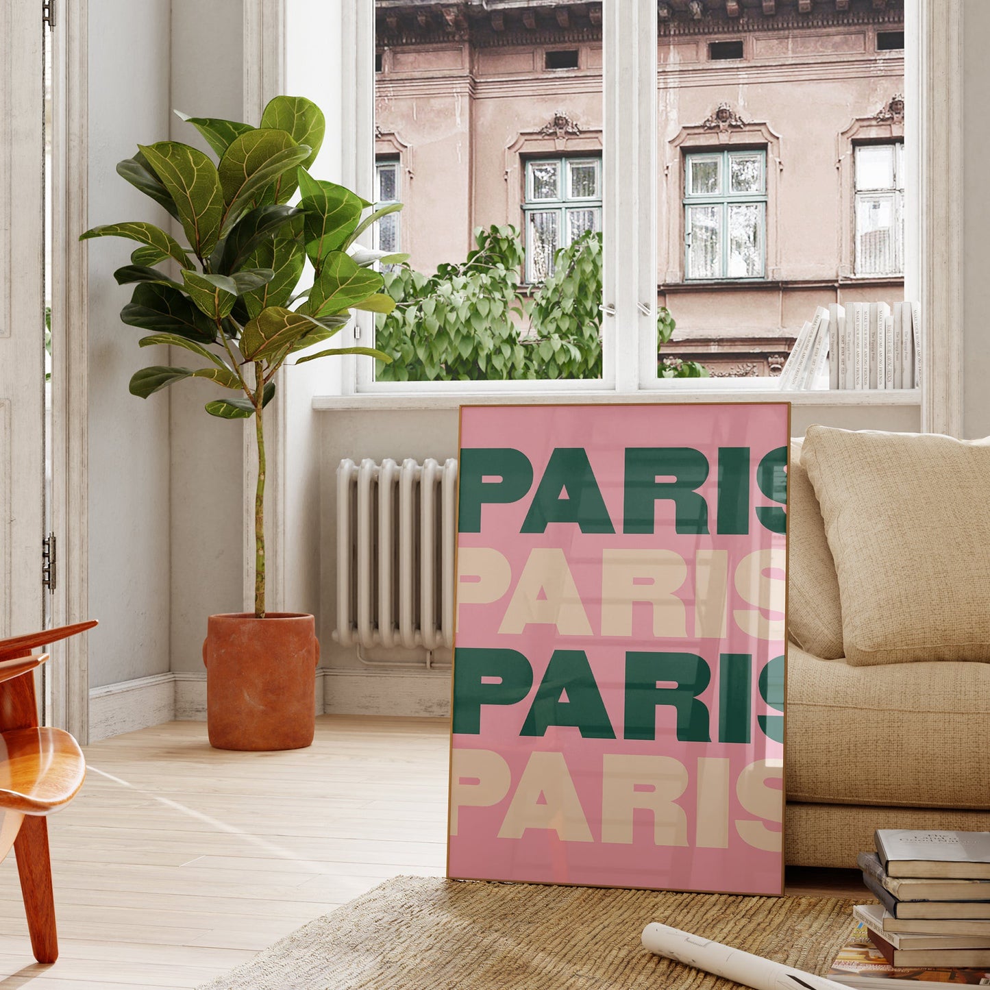 Colourful Paris Travel Print