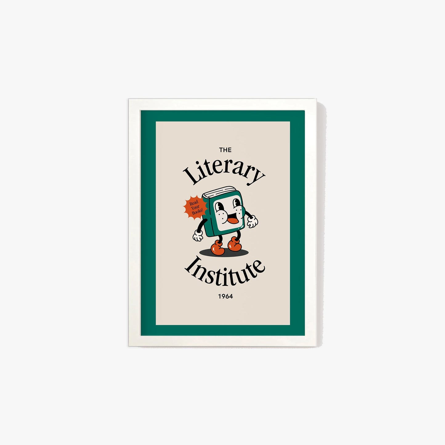 Retro The Literary Institute Print