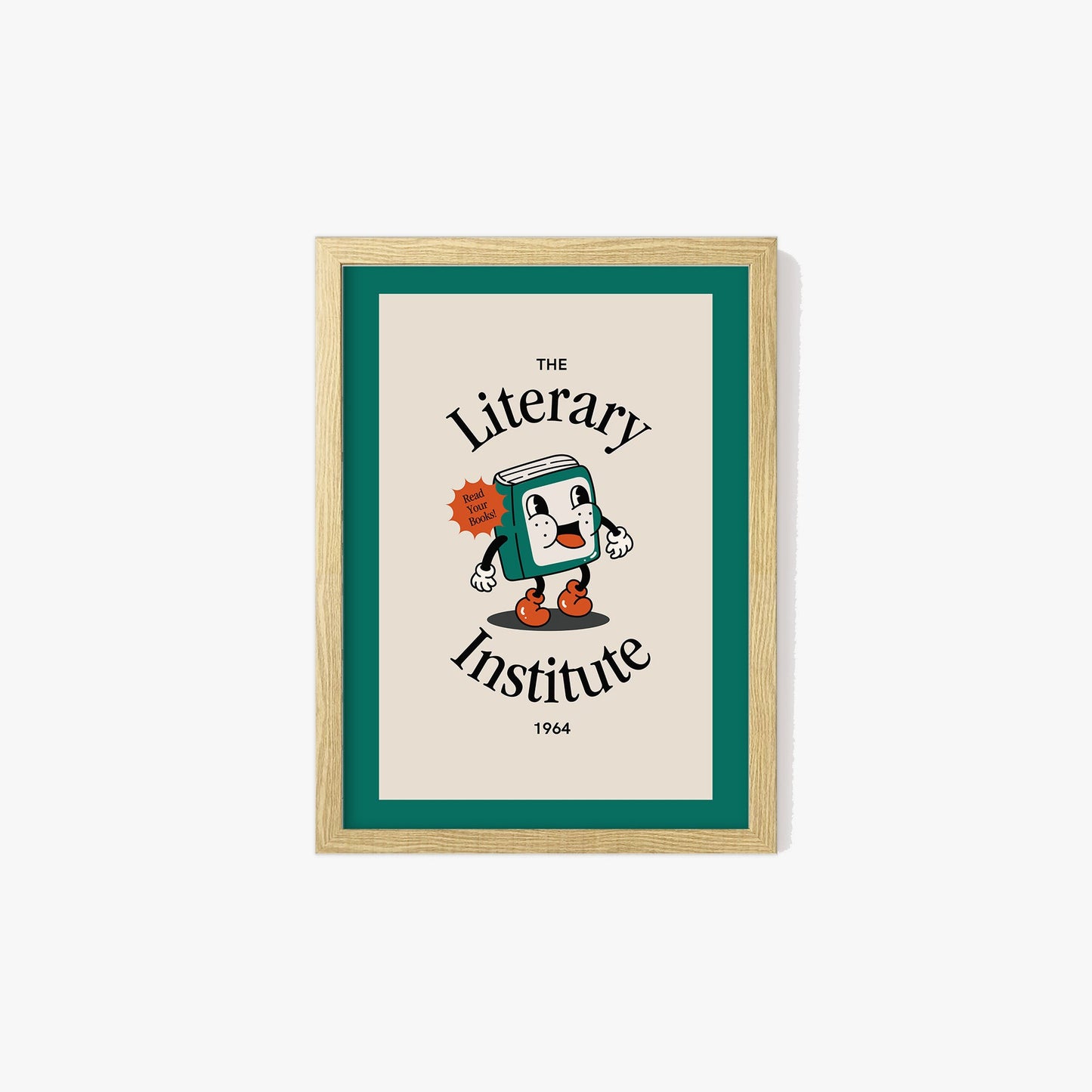 Retro The Literary Institute Print