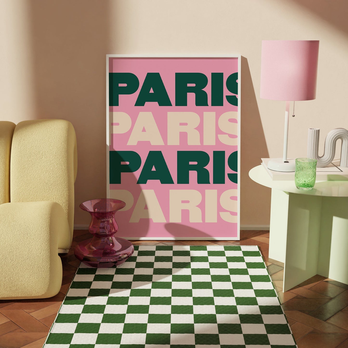 Colourful Paris Travel Print