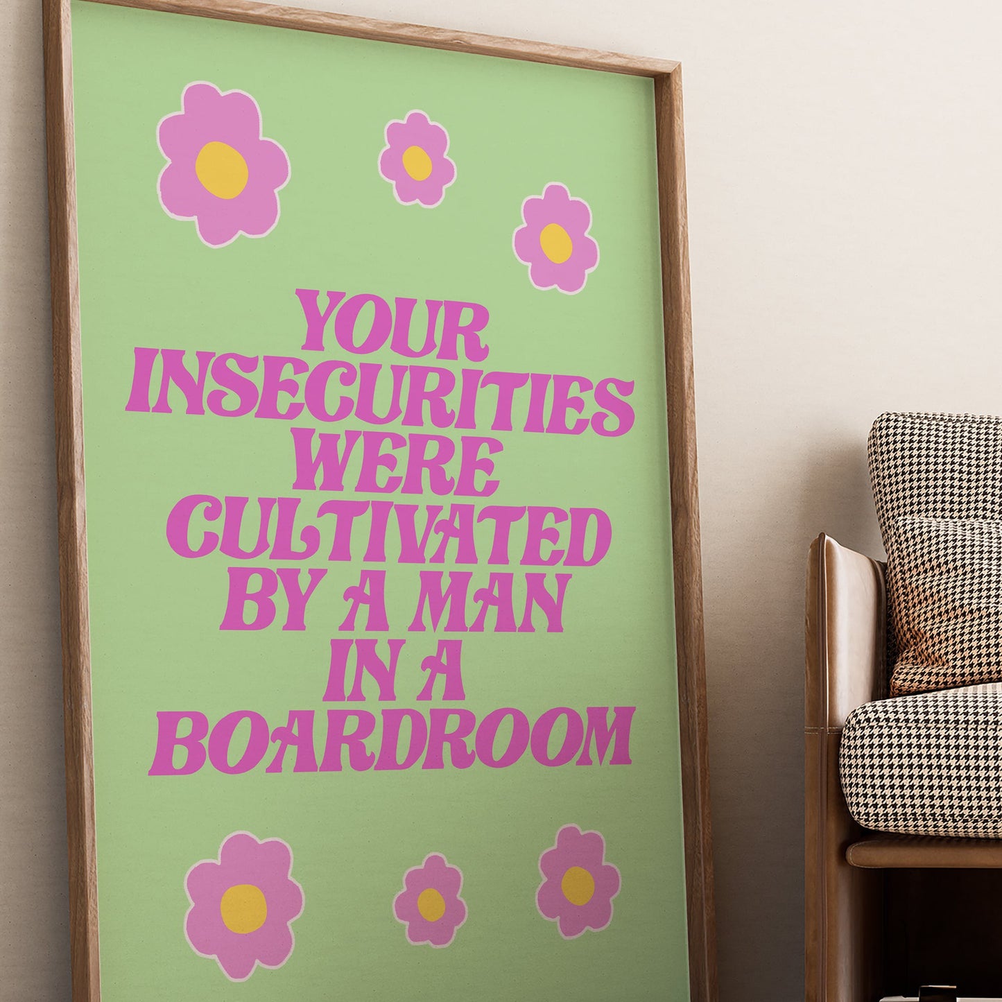 Man In A Boardroom Feminist Print #2