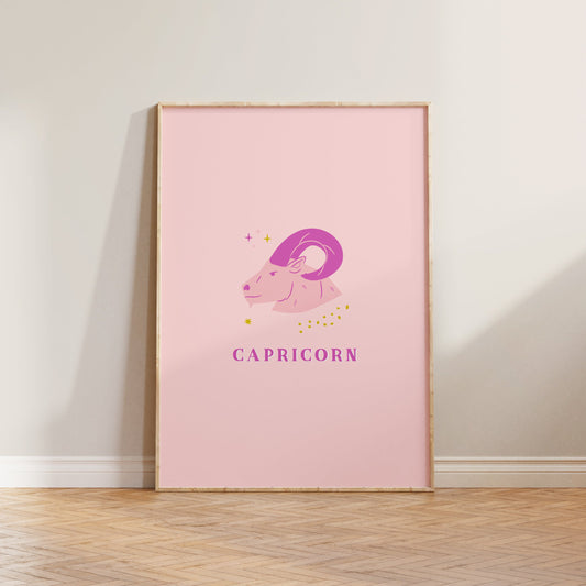 Capricorn Pink Print