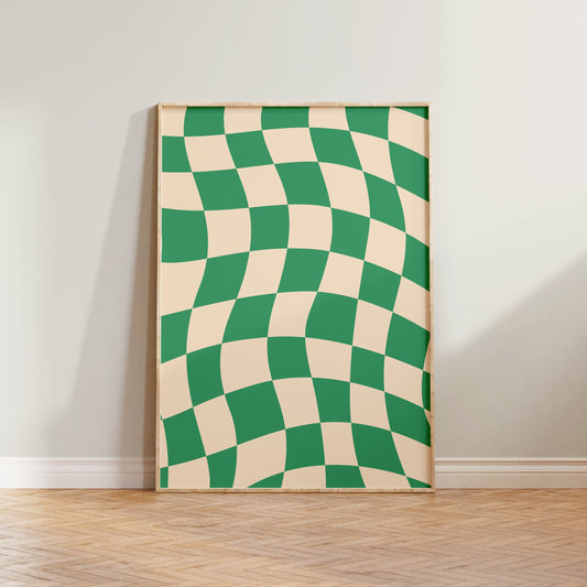 Checkered Green Print