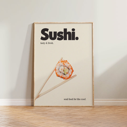 Retro Sushi Print